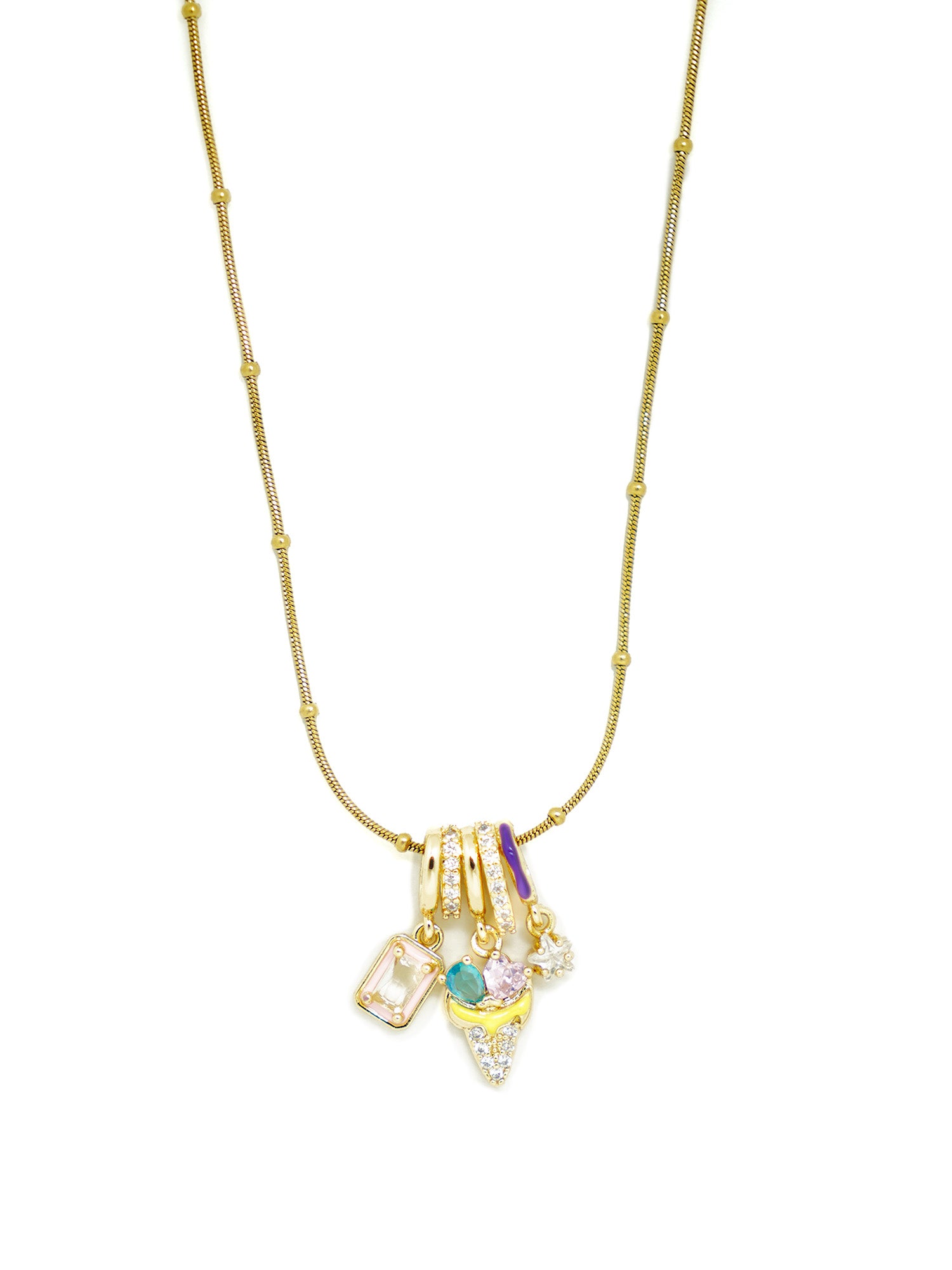 Charm Cluster Necklace