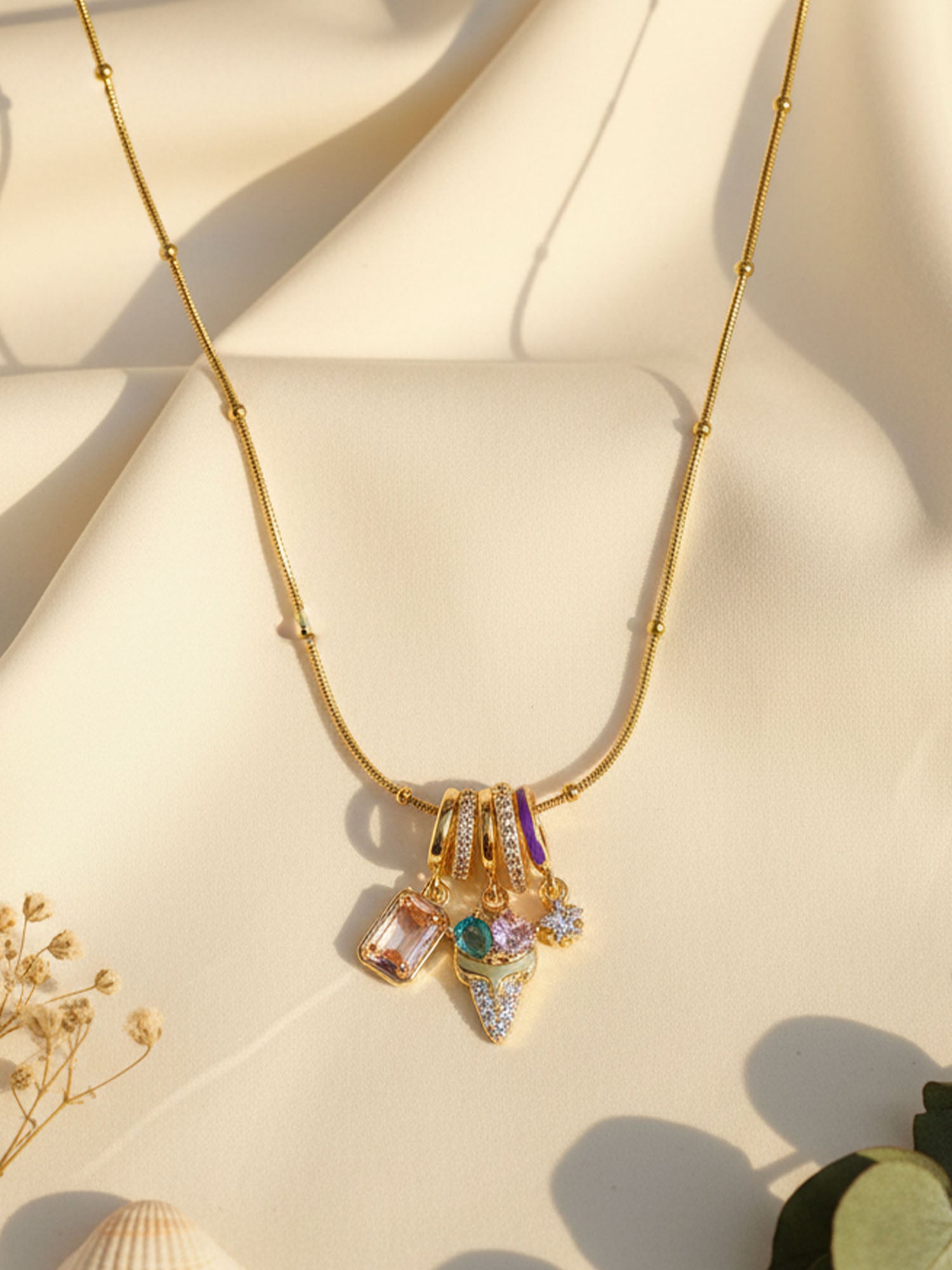 Charm Cluster Necklace