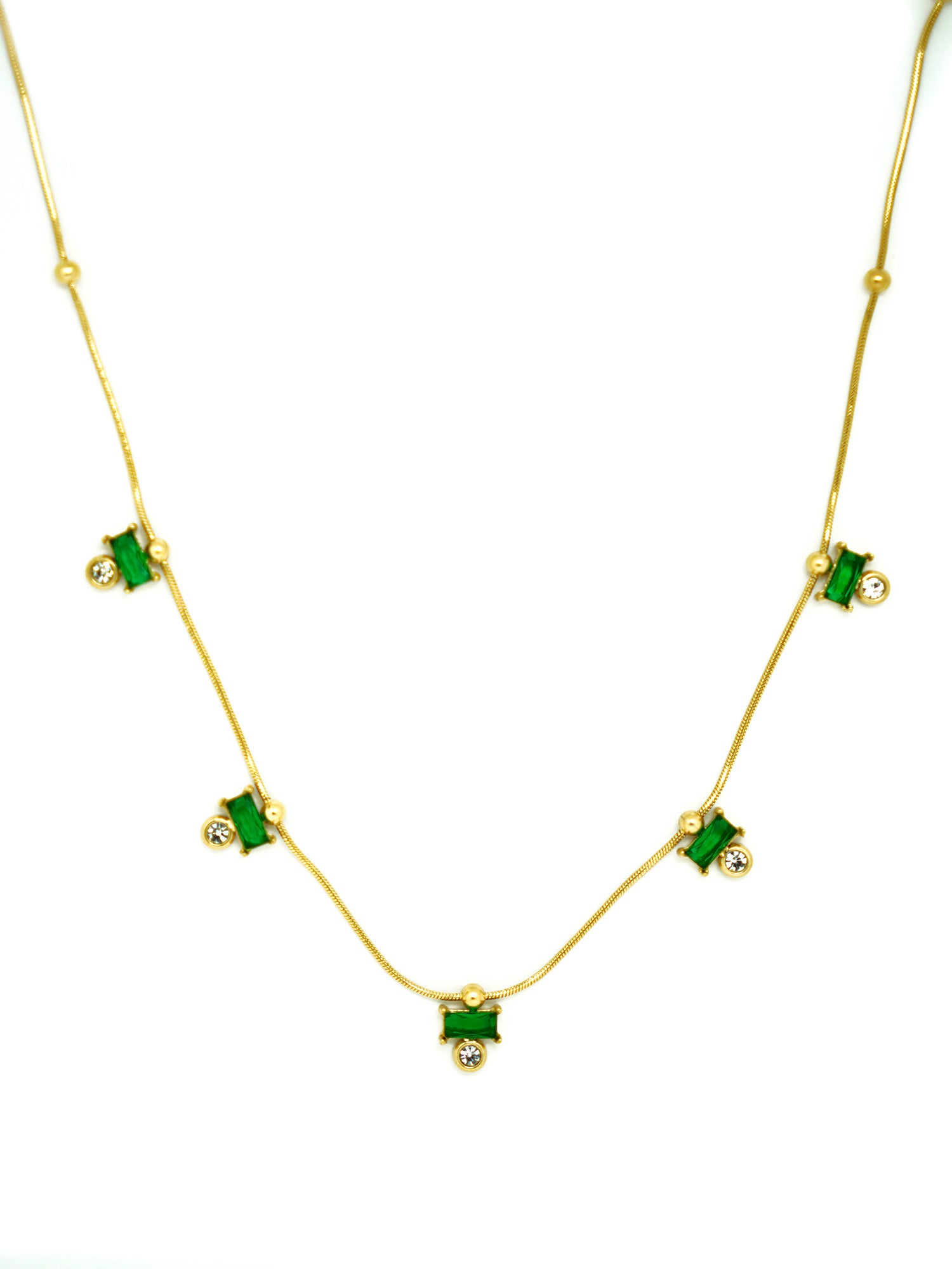 Emerald Dew Drops Necklace