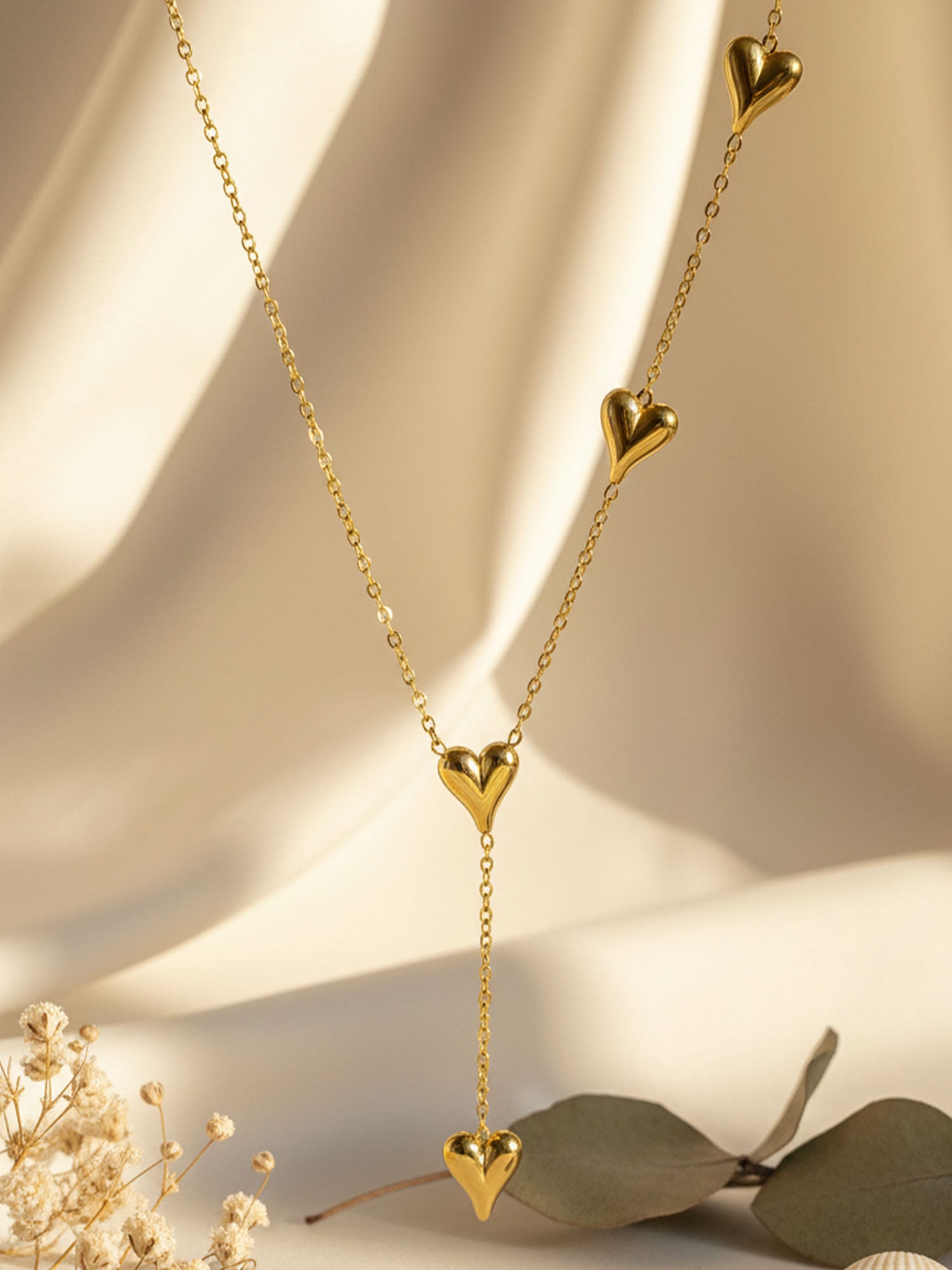 Golden Amour Lariat Necklace