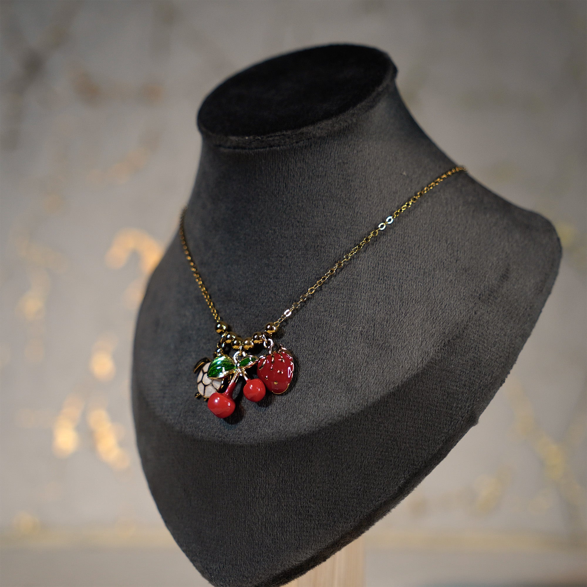 Strawberry Charm Necklace